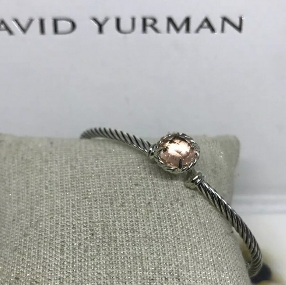 David Yurman Chatelaine Bracelet Morganite 925 SS